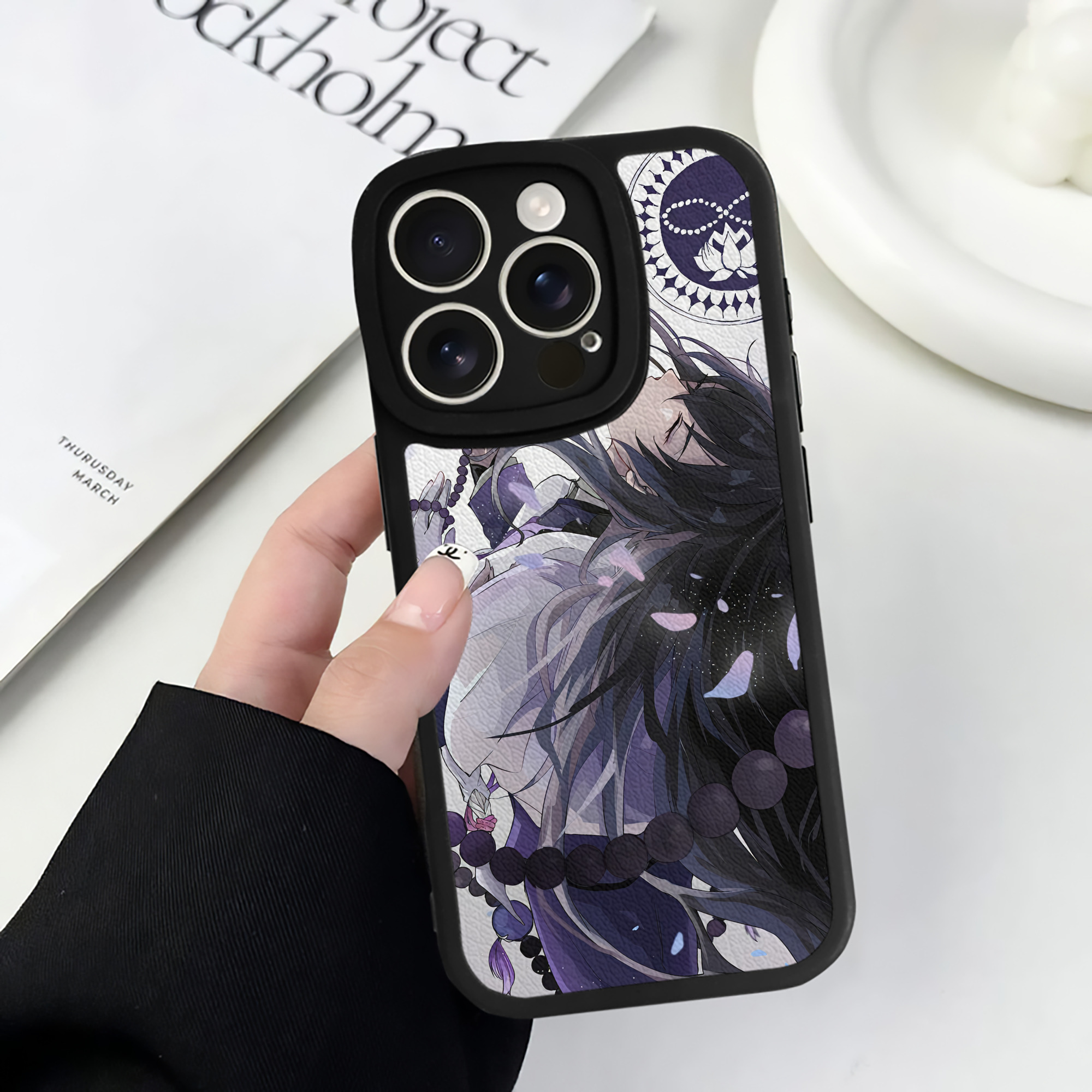 （画像用） 刀剣乱舞 Touken Ranbu 【iPhone 16シリーズ対応】シリコンスマホケース（レザー調） 材質：シリコン
